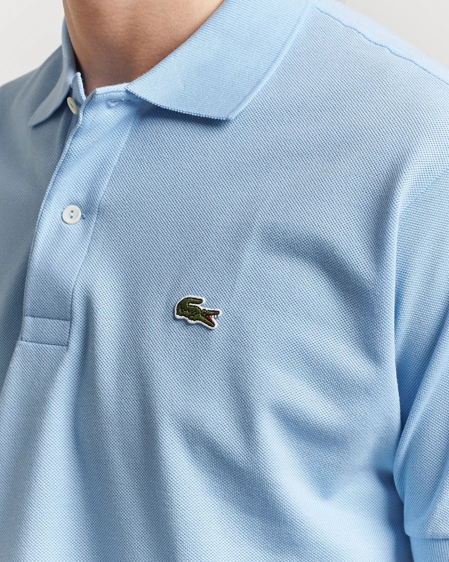 L.12.12 Erkek Klasik Fit Mavi Polo Yaka T-Shirt