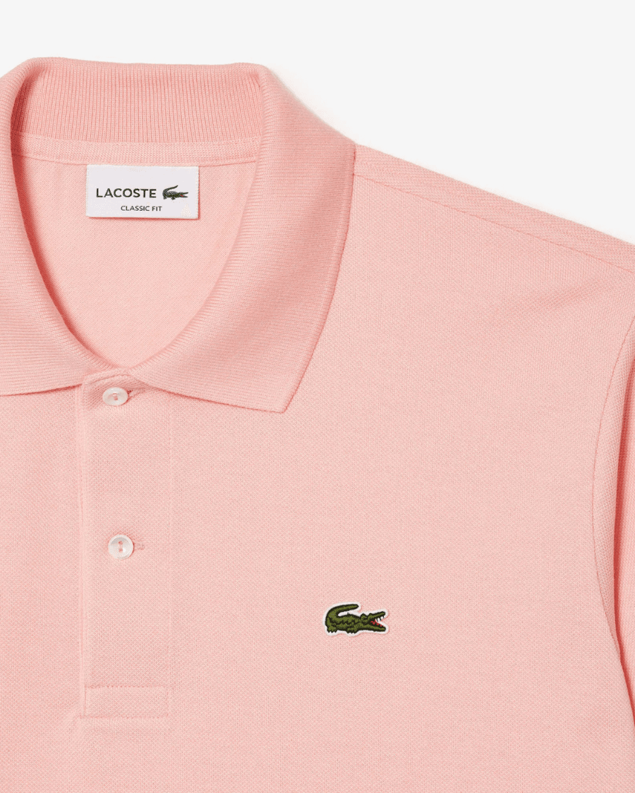Polo Yaka Erkek Klasik Fit Pembe T-Shirt