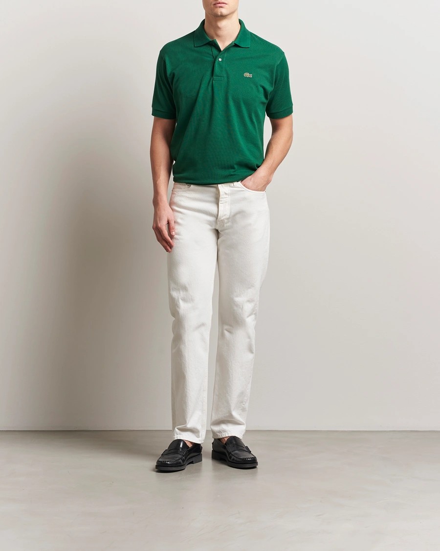 L.12.12 Erkek Klasik Fit Yeşil Polo Yaka T-Shirt
