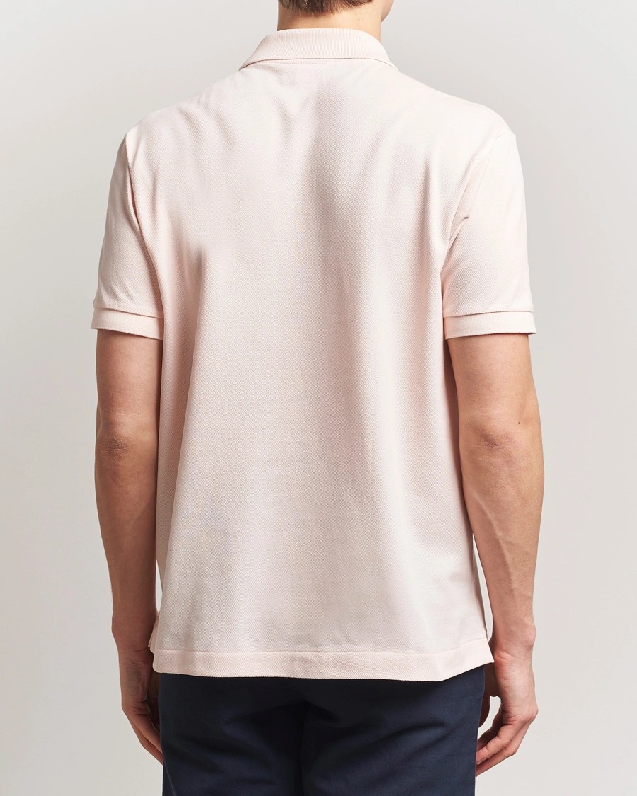 L.12.12 Erkek Klasik Fit Angora Pembe Polo Yaka T-Shirt