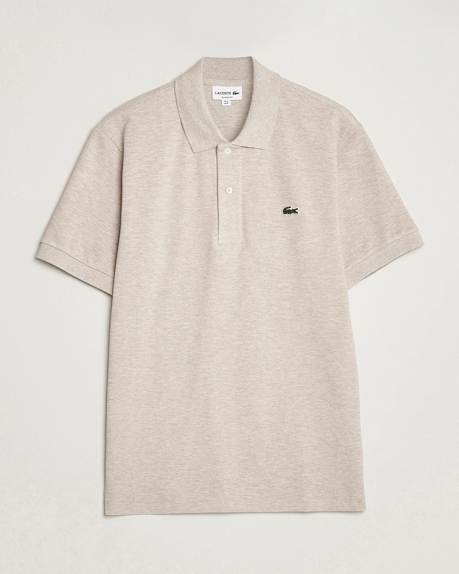 L.12.12 Erkek Klasik Fit Hasır Polo Yaka T-Shirt