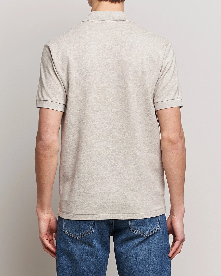 L.12.12 Erkek Klasik Fit Hasır Polo Yaka T-Shirt