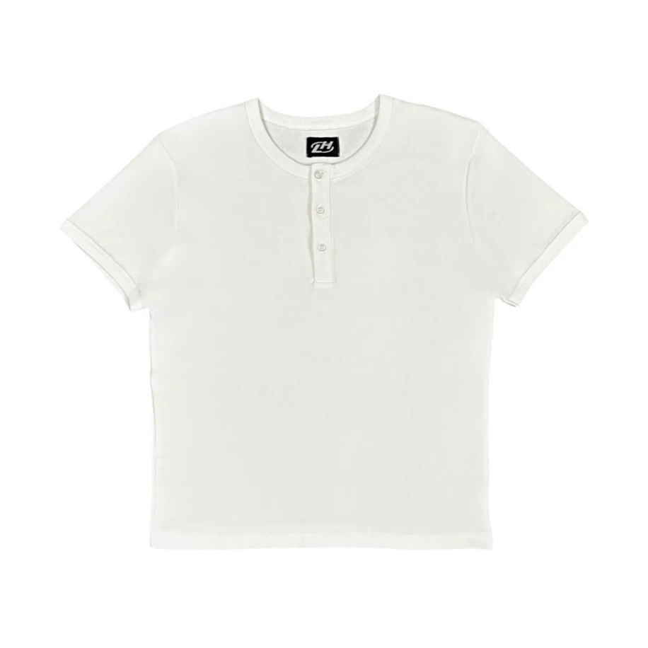 LOCKHIGH SLIM-FIT HENLEY TEE - WHITE