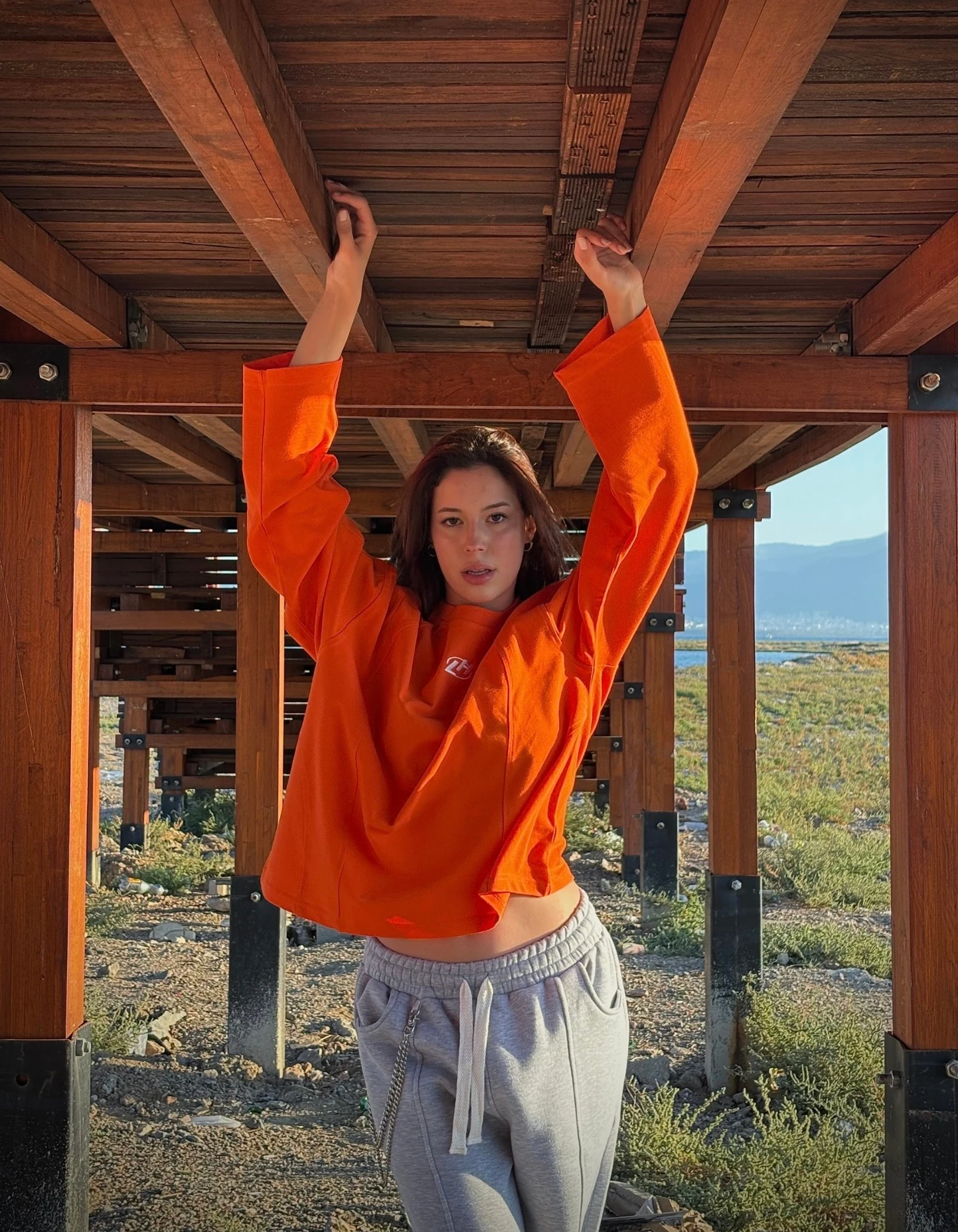LOCKHIGH BASIC 003 BOXY FIT LONGSLEEVE - ORANGE