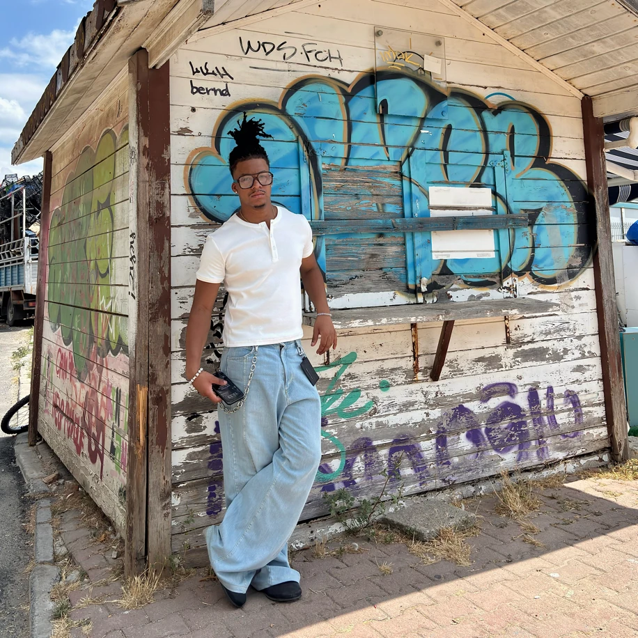 LOCKHIGH SLIM-FIT HENLEY TEE - WHITE