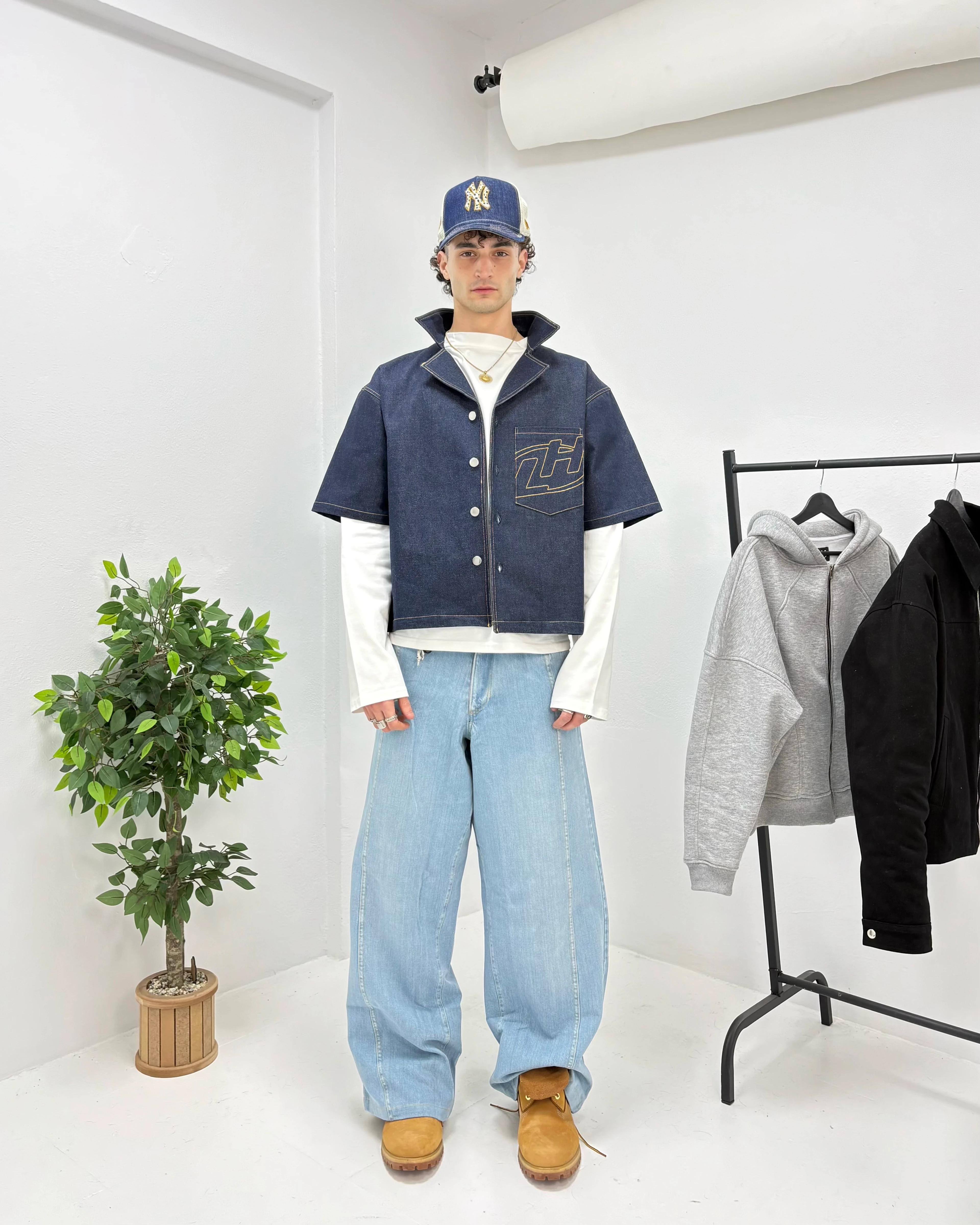 LOCKHIGH RAW DENIM SHIRT - INDIGO