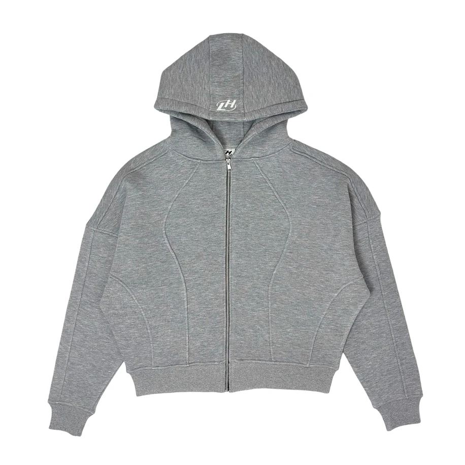 LOCKHIGH BASIC 002 ZIP HOODIE - GRAY