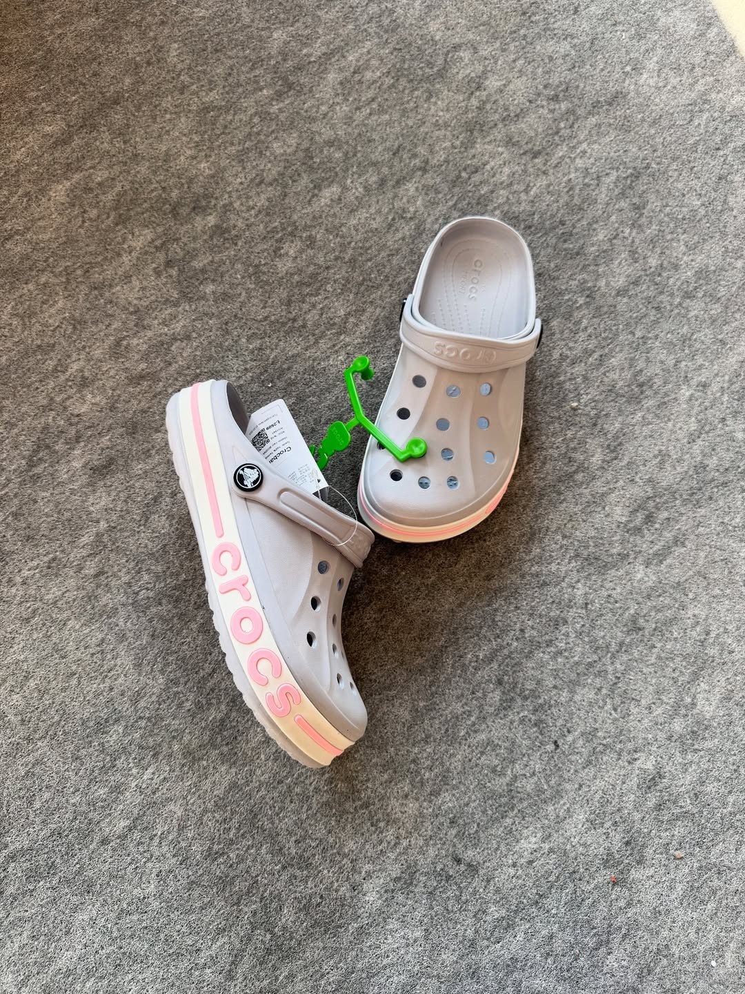 Crocs Gri-Pembe