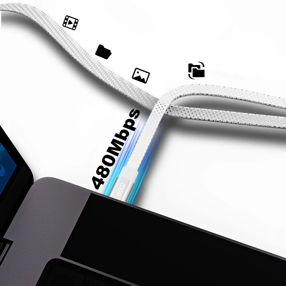 Lenyes LC538 Type-C to Lightning Hızlı Şarj Özellikli 48D Aramid Fiber Örgü Tasarımlı Data ve Şarj Kablosu 27W 1M