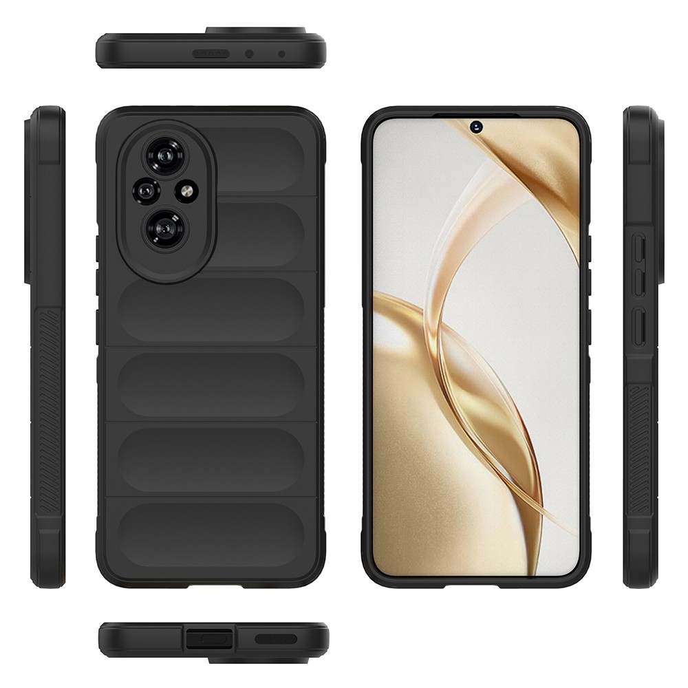 Honor 200 Pro Kılıf Esnek TPU Oyuklu Arka Yüzey Tasarımlı Zore Etnik Silikon Kapak