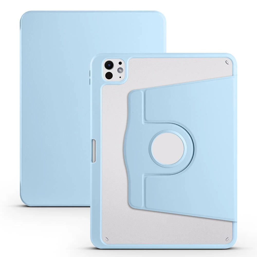 Apple iPad Pro 11 2024 Kılıf Zore Termik Kalem Bölmeli Dönebilen Standlı Kılıf