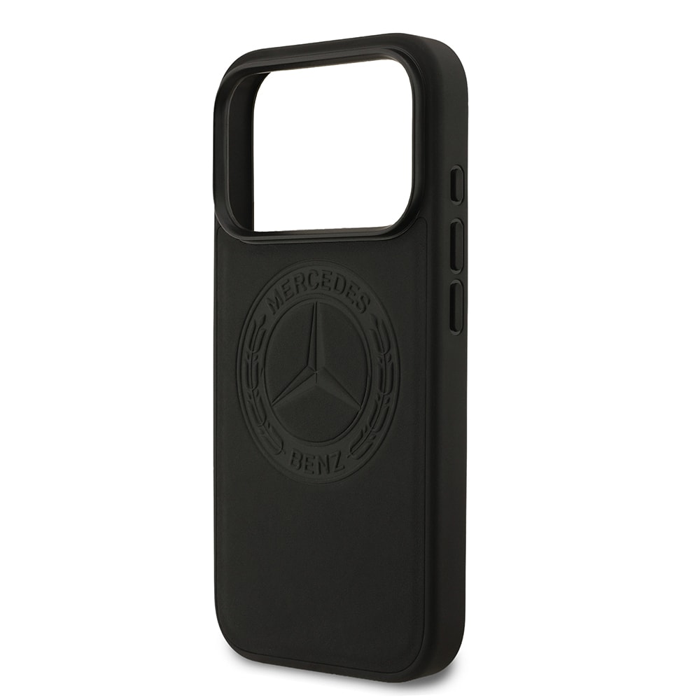 Apple iPhone 17 Pro Kılıf Mercedes Benz Orjinal Lisanslı M-safe Şarj Özellikli Hakiki Deri Nostaljik Yıldız Dizayn Kapak
