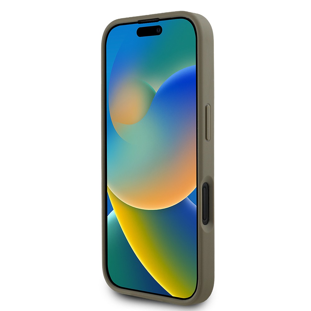 Apple iPhone 16 Kılıf DKNY Orjinal Lisanslı M-safe Şarj Özellikli 3D Yazılı Grid Pattern Kapak