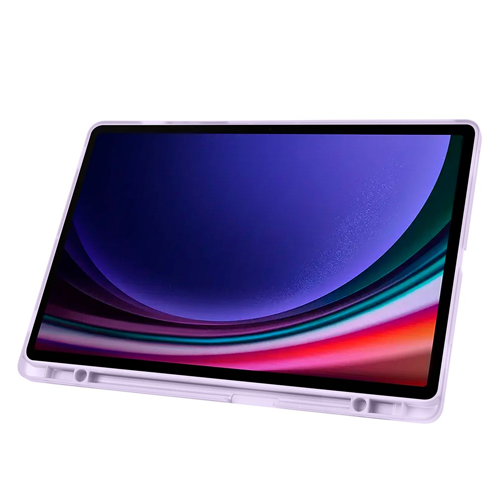 Galaxy Tab S9 Plus Kılıf Zore Tri Folding Kalem Bölmeli Standlı Kılıf