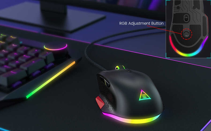 Eksa EM600 Kablolu 12 Modlu RGB Işıklı Oyuncu Mouse 12000 DPI