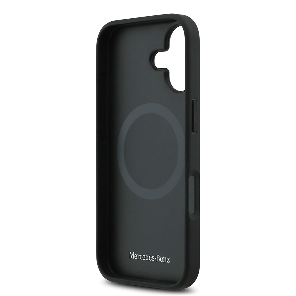 Apple iPhone 17 Kılıf Mercedes Benz Orjinal Lisanslı M-safe Şarj Özellikli Hakiki Deri Nostaljik Yıldız Dizayn Kapak