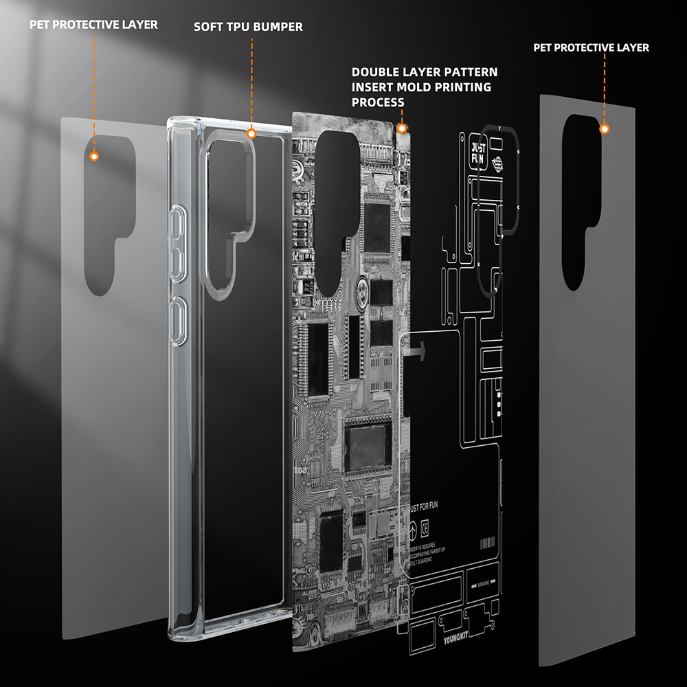 Galaxy S23 Ultra Kılıf YoungKit Technology Serisi Kılıf