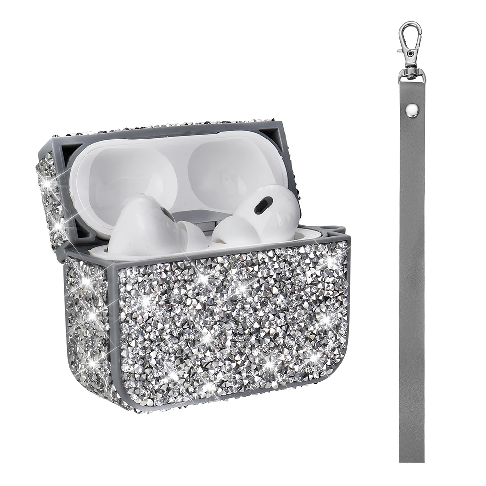 Apple Airpods Pro 2 Zore Airbag 45 Bilek Askı Aparatlı Simli Şeffaf Kılıf