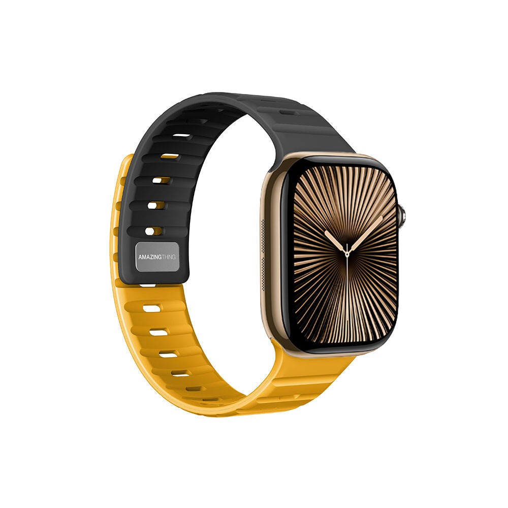 Apple Watch 10 46mm Amazingthing SilqLock Silikon Kordon Strap Kayış
