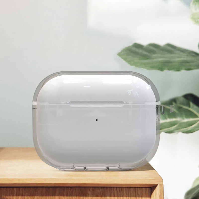 Apple Airpods Pro 2 Kılıf Şeffaf Kristal Silikon Zore Airbag 14 Kılıf