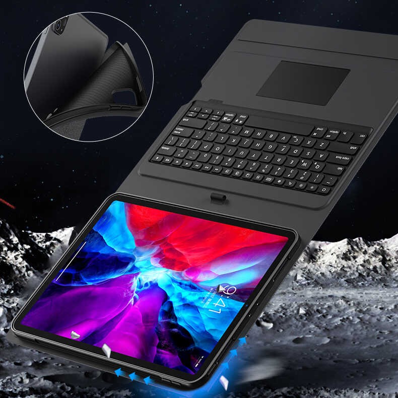 iPad Pro 12.9 2018 (3.Nesil) Benks Multifunctional Kablosuz Klavyeli Kılıf