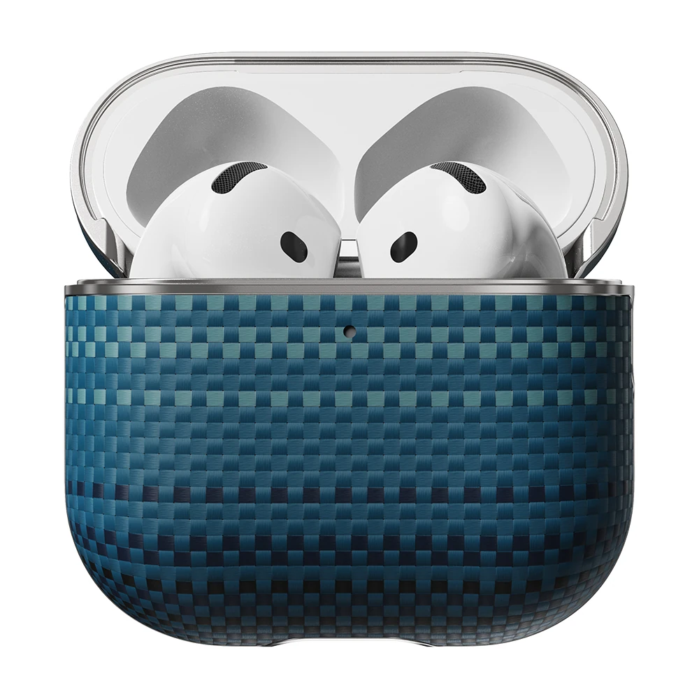 Apple Airpods Pro 2 Kılıf Aramid Fiber Pitaka Tactile Woven Sunset-Moonrise Serisi Sunset Kapak