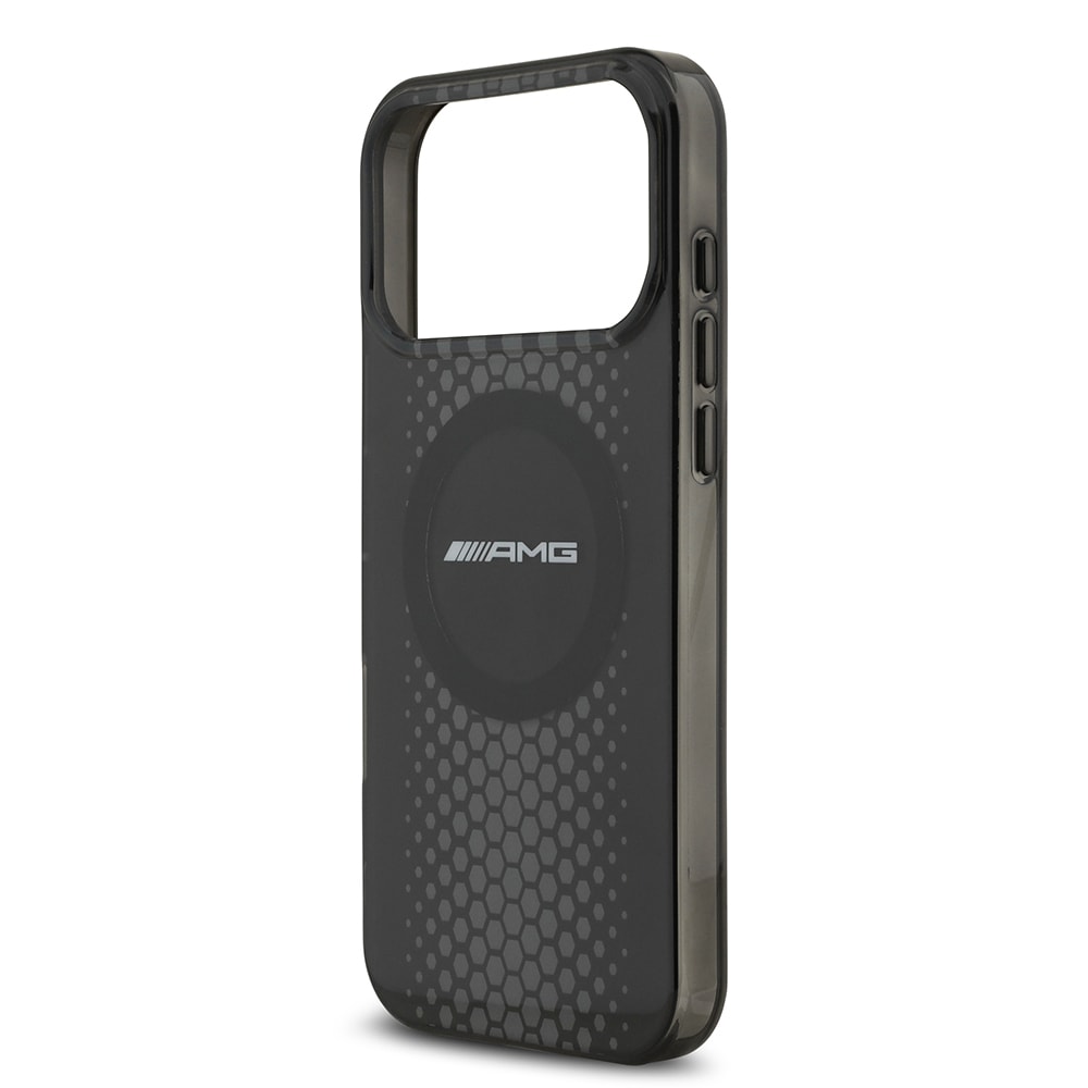 Apple iPhone 17 Pro Max Kılıf AMG Orjinal Lisanslı Çift Katmanlı Büyük Logolu Petek Desenli Kapak