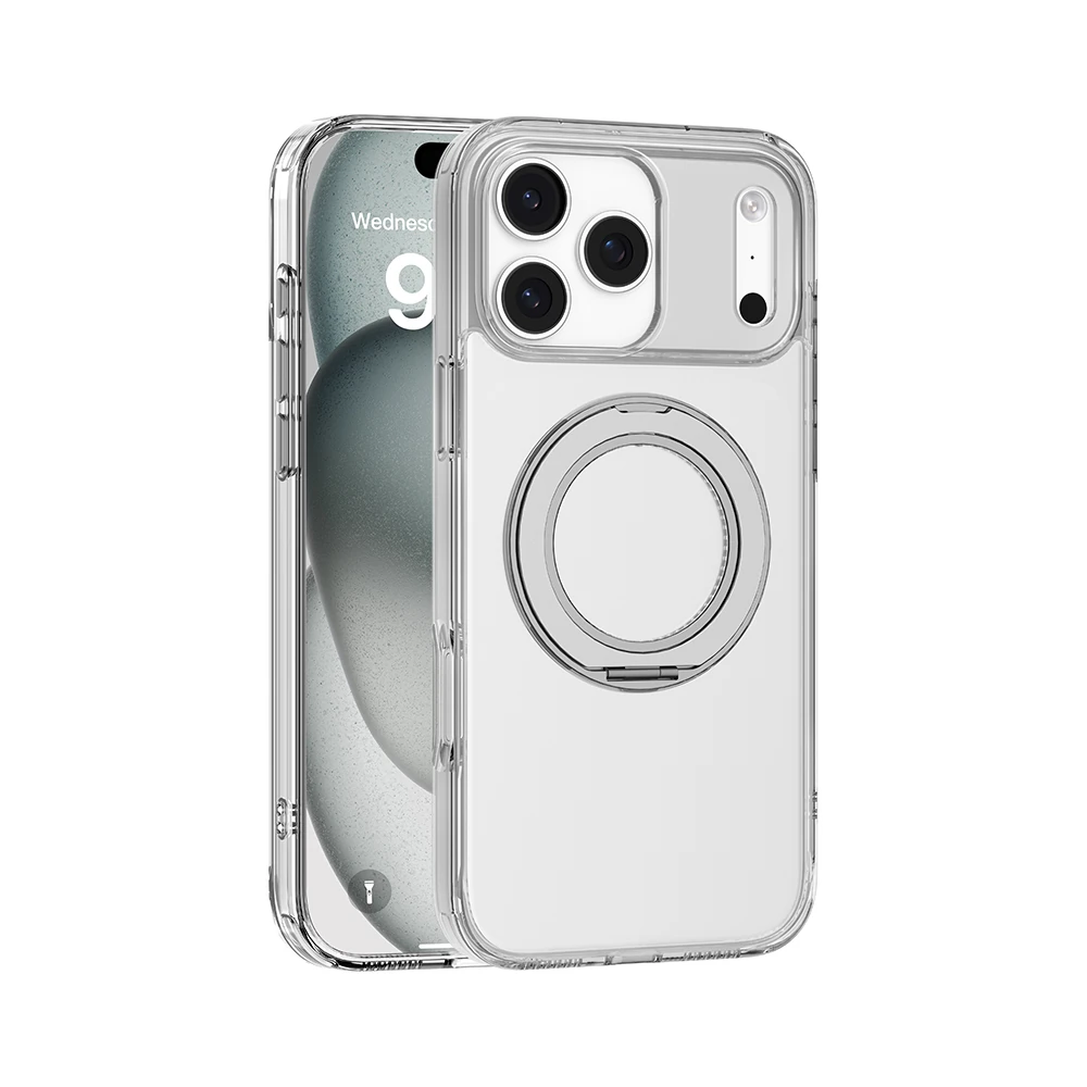 Apple iPhone 17 Pro Max Kılıf M-safe Şarj Özellikli Standlı Airbag Tasarımlı Mutural Fresh Serisi Kapak