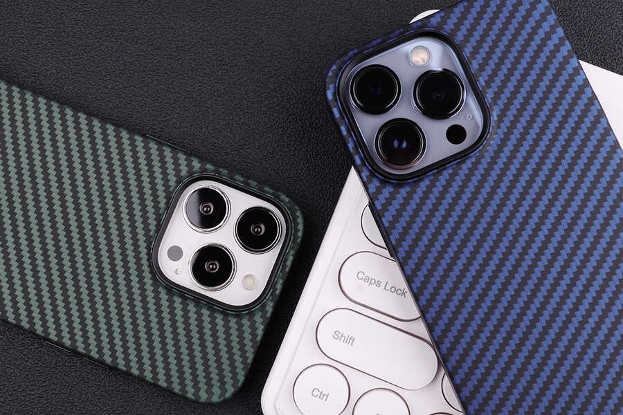 Apple iPhone 13 Pro Kılıf Karbon Fiber Tasarımlı Zore Karbono Kapak