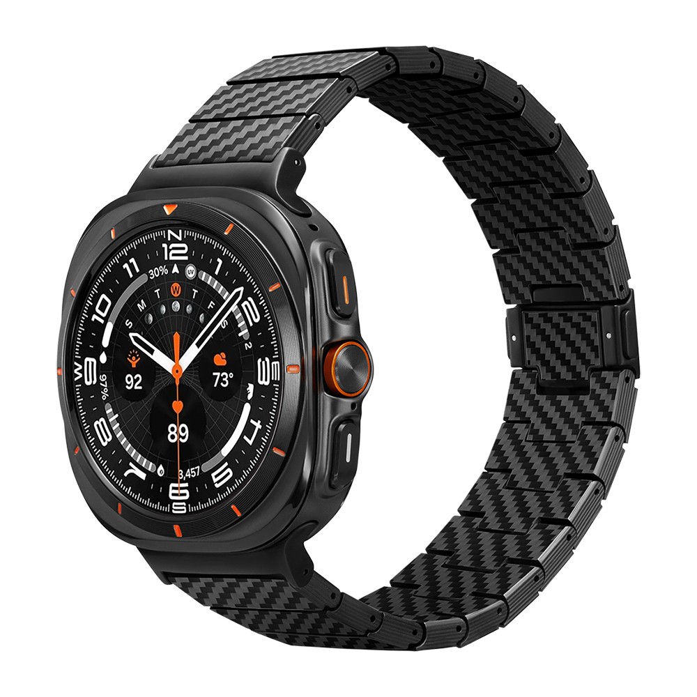 Galaxy Watch Ultra 47mm Karbon Fiber Pitaka Modern Serisi Black-Grey Twill Kordon