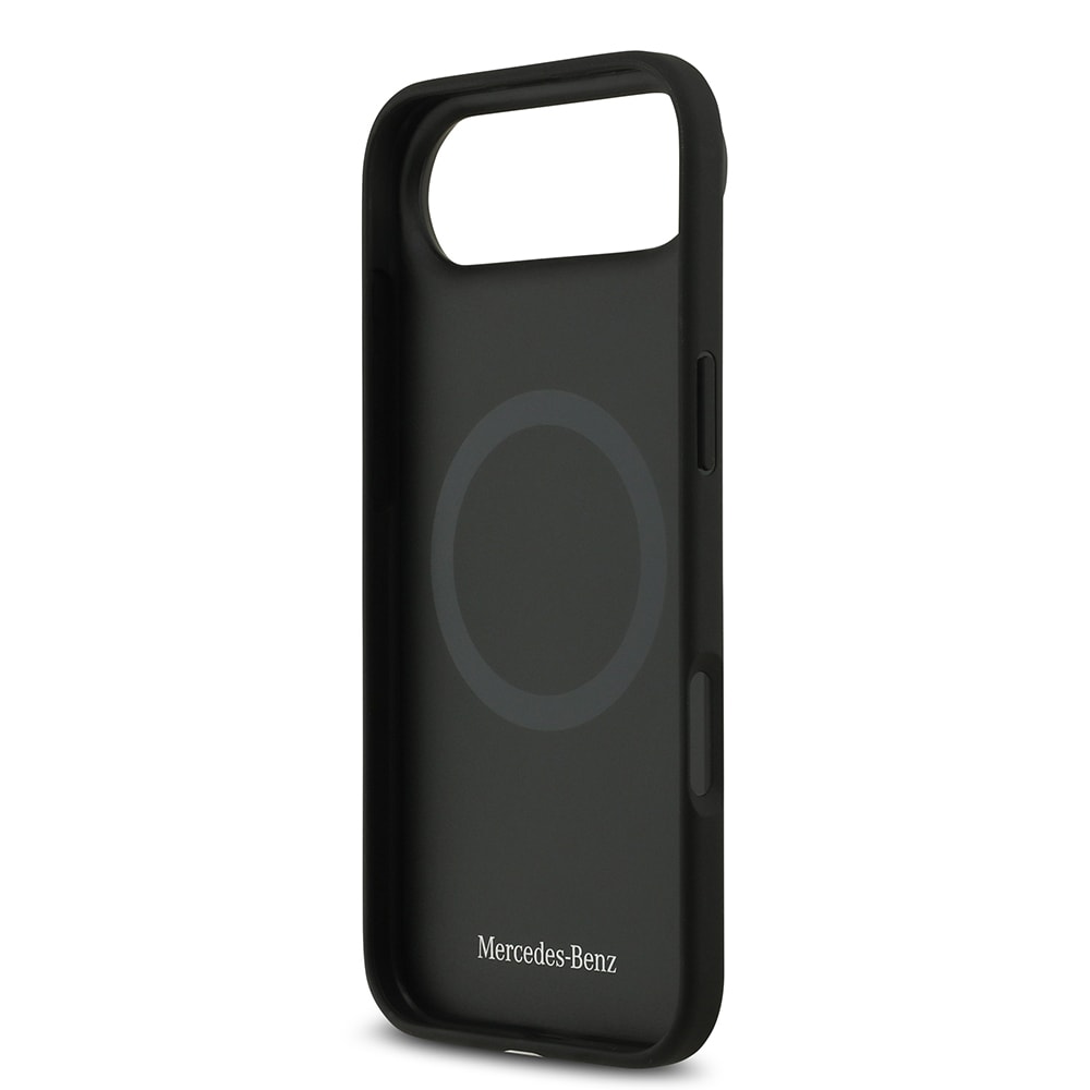 Apple iPhone 17 Air Kılıf Mercedes Benz Orjinal Lisanslı M-safe Şarj Özellikli Hakiki Deri Nostaljik Yıldız Dizayn Kapak