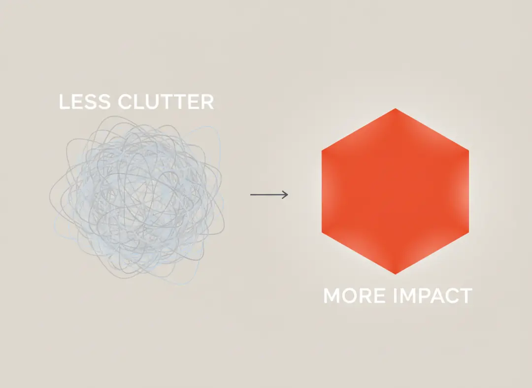 Daha az karmaşa daha fazla etki anlatan görsel