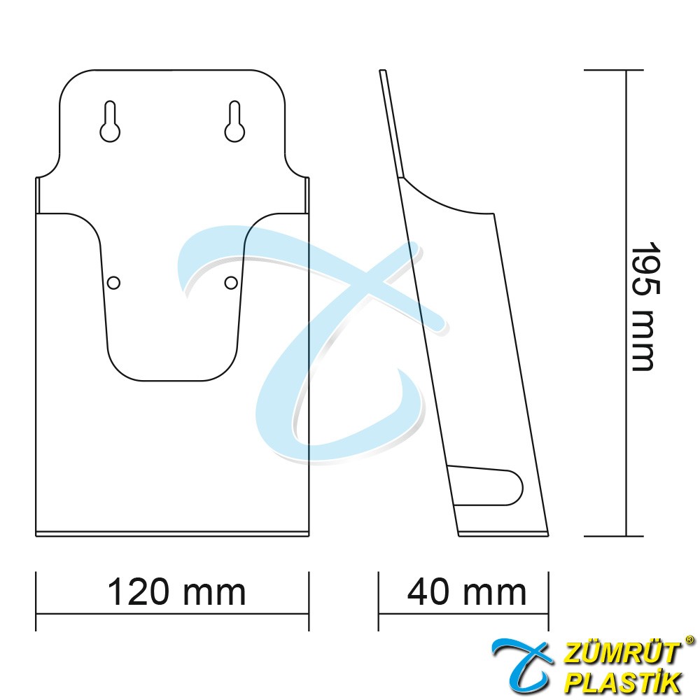 A6 Pleksi Broşürlük Duvara Monte