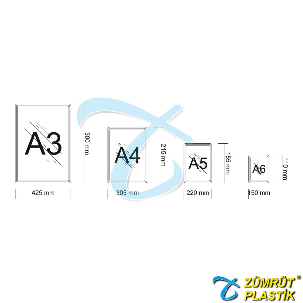 A6,A5,A4,A3 Çerçeve