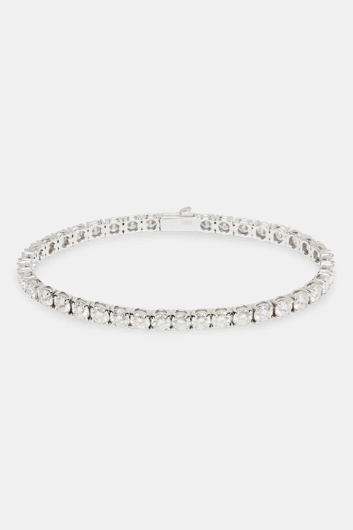 5mm White Gold Plated Tennis Bracelet