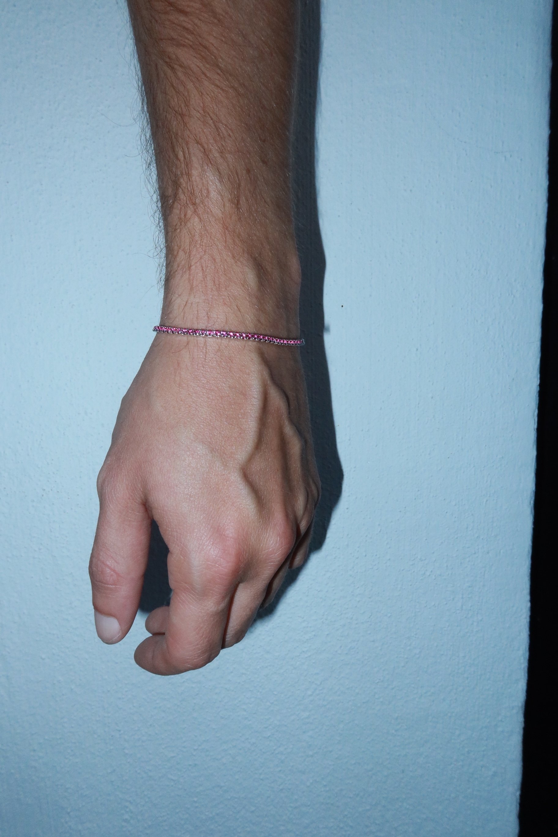 925 Silver Ruby Micro Tennis Bracelet
