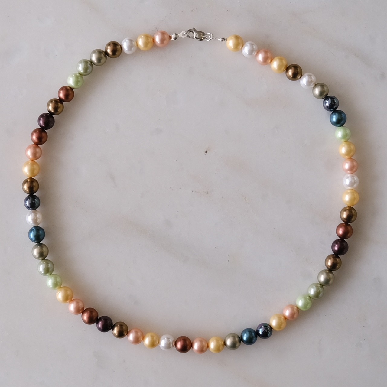 Multi-Color Pearl Necklace
