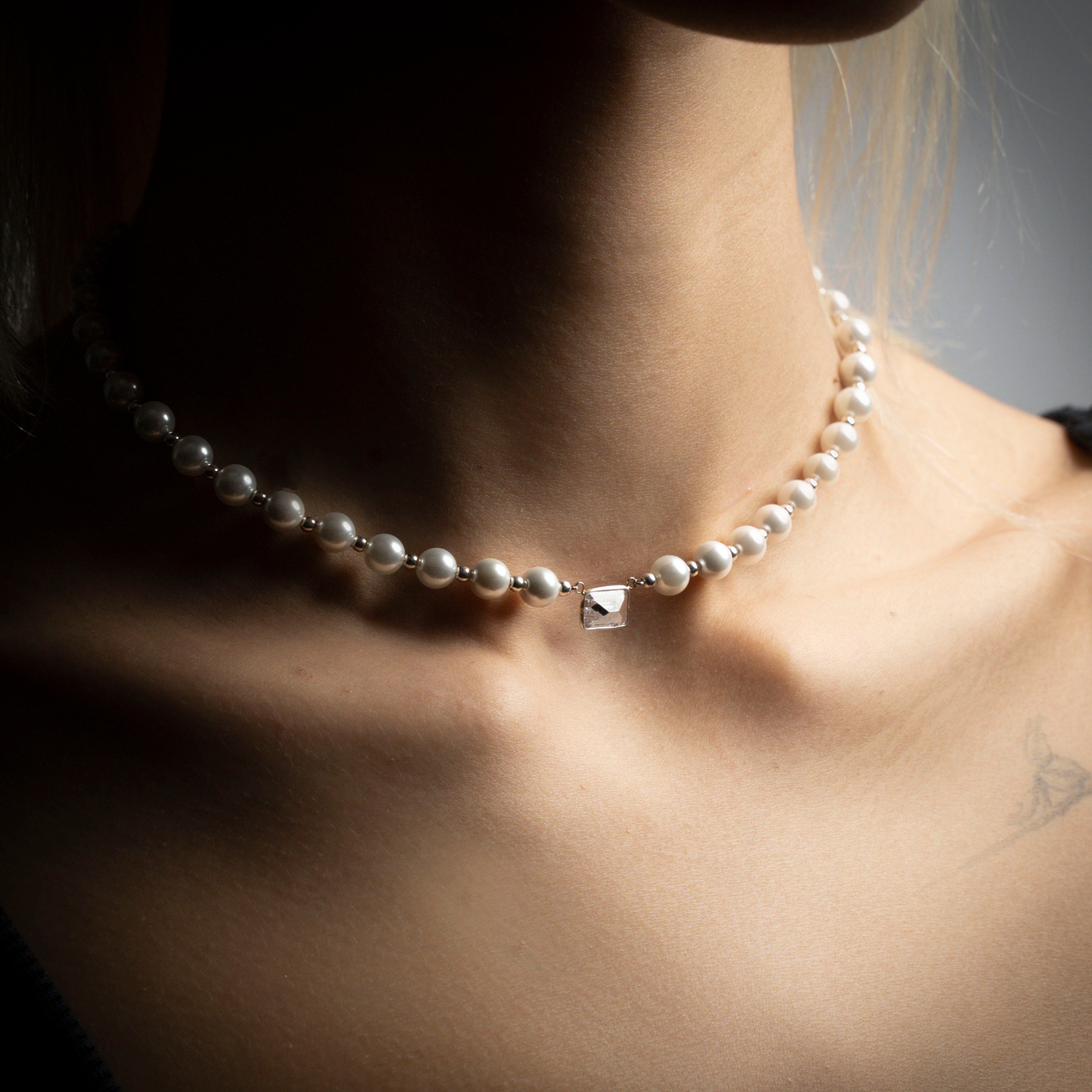 925 Silver Pearl Stone Necklace
