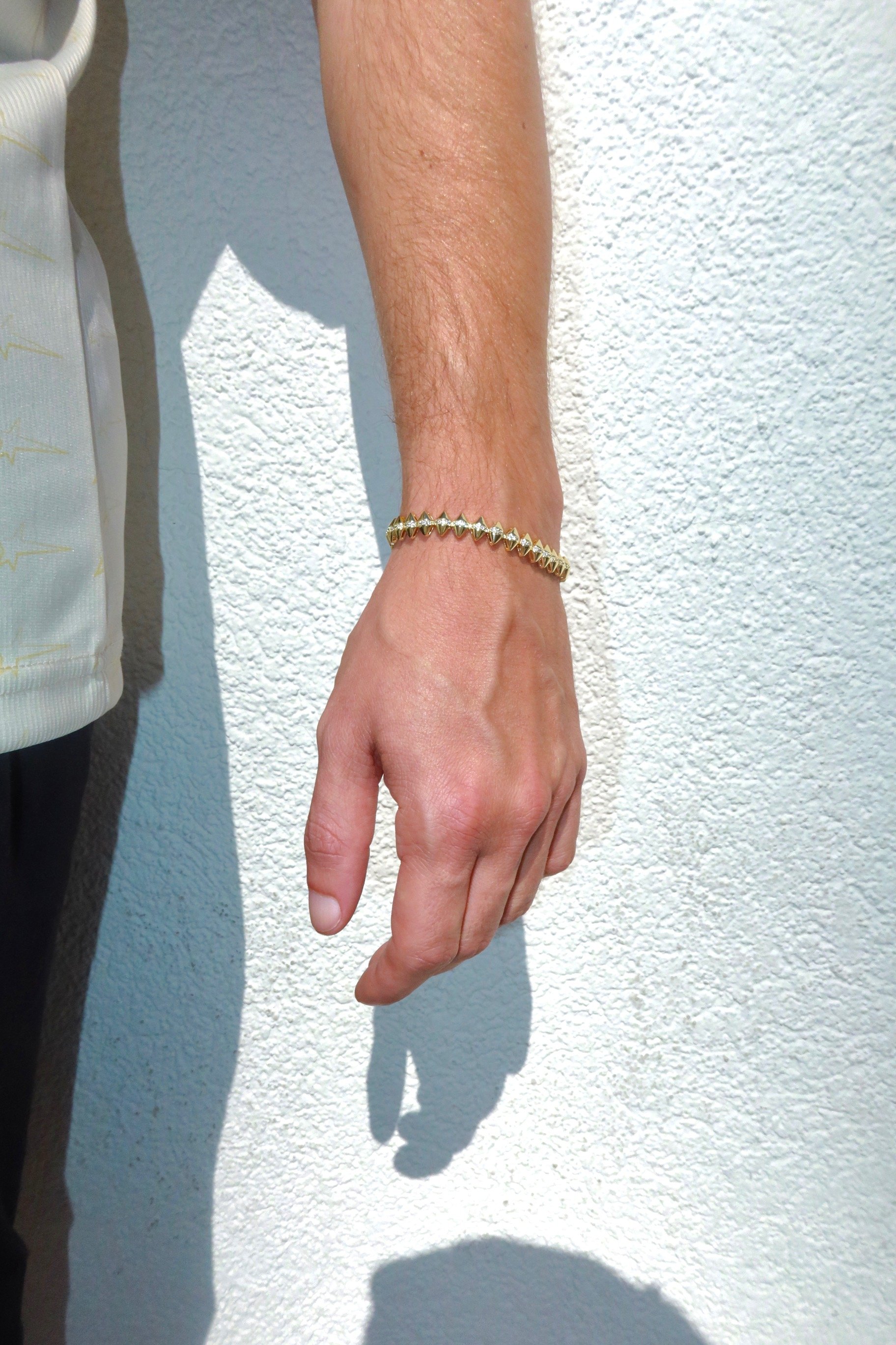 6mm 14K Gold Bullet Bracelet