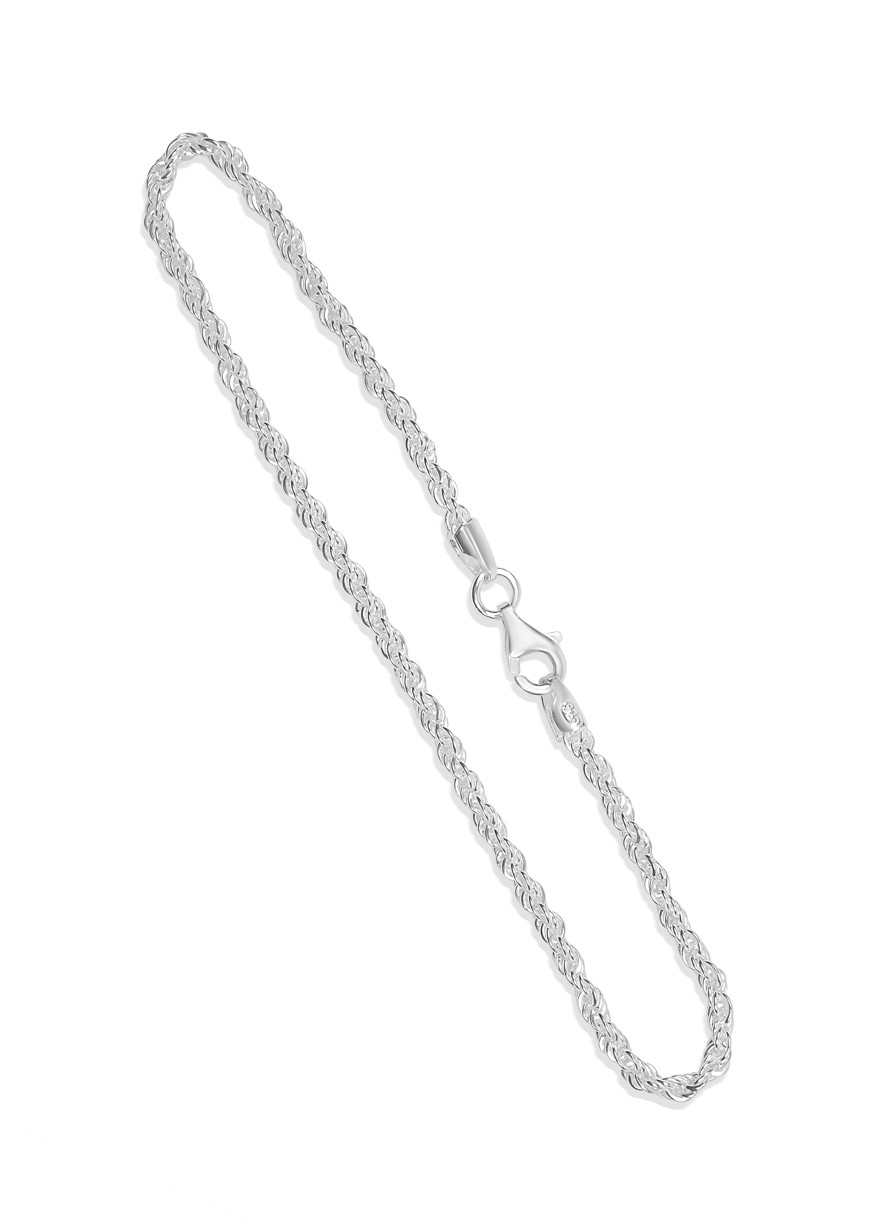 925 Silver 3mm Rope Bracelet