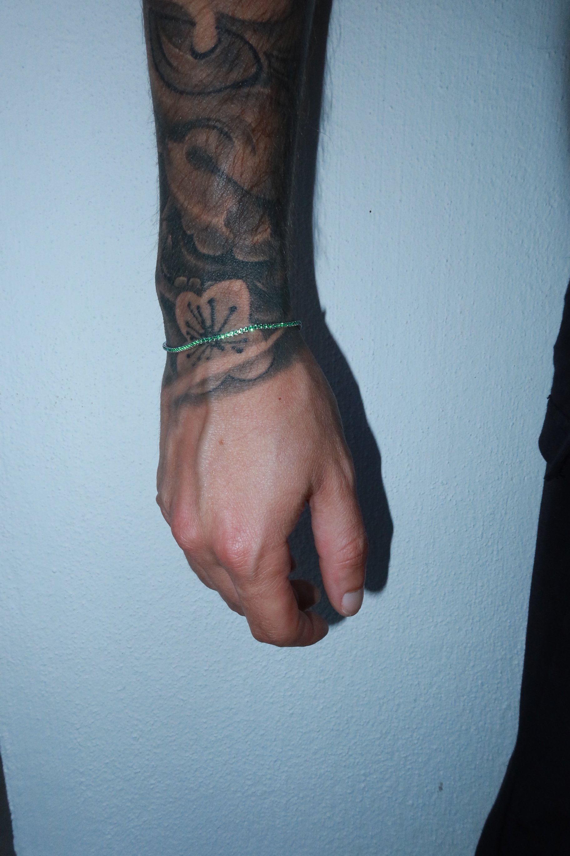 925 Silver Green Micro Tennis Bracelet