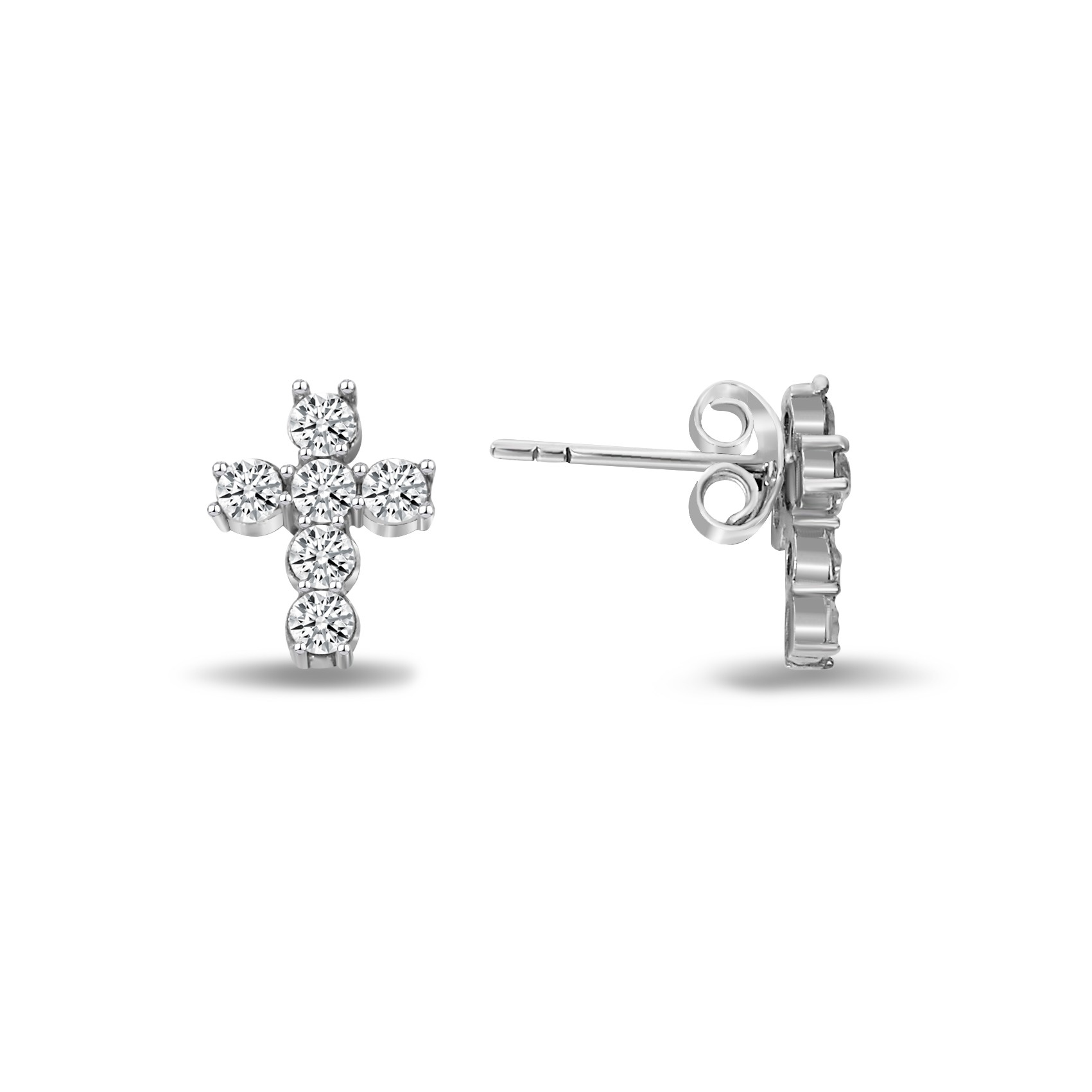 925 Silver Iced Micro Cross