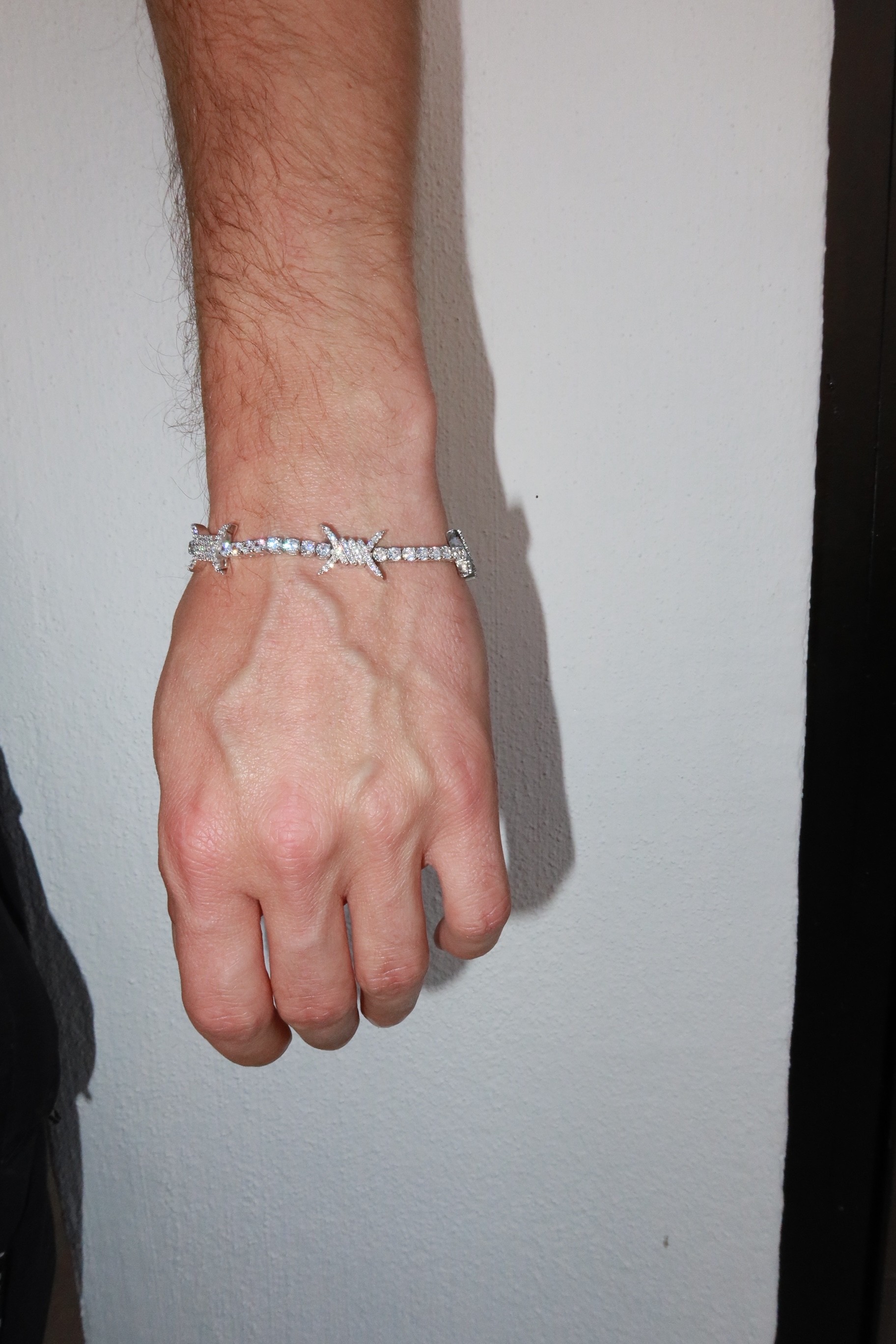 925 Silver Barbed Tennis Bracelet