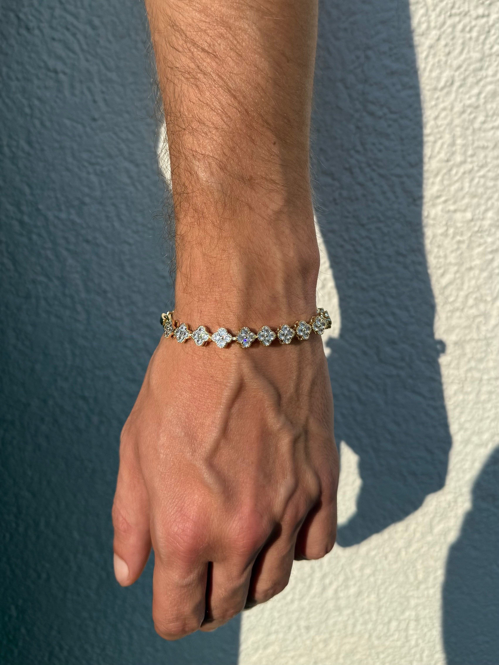 7mm Micro Clover Tennis Bracelet
