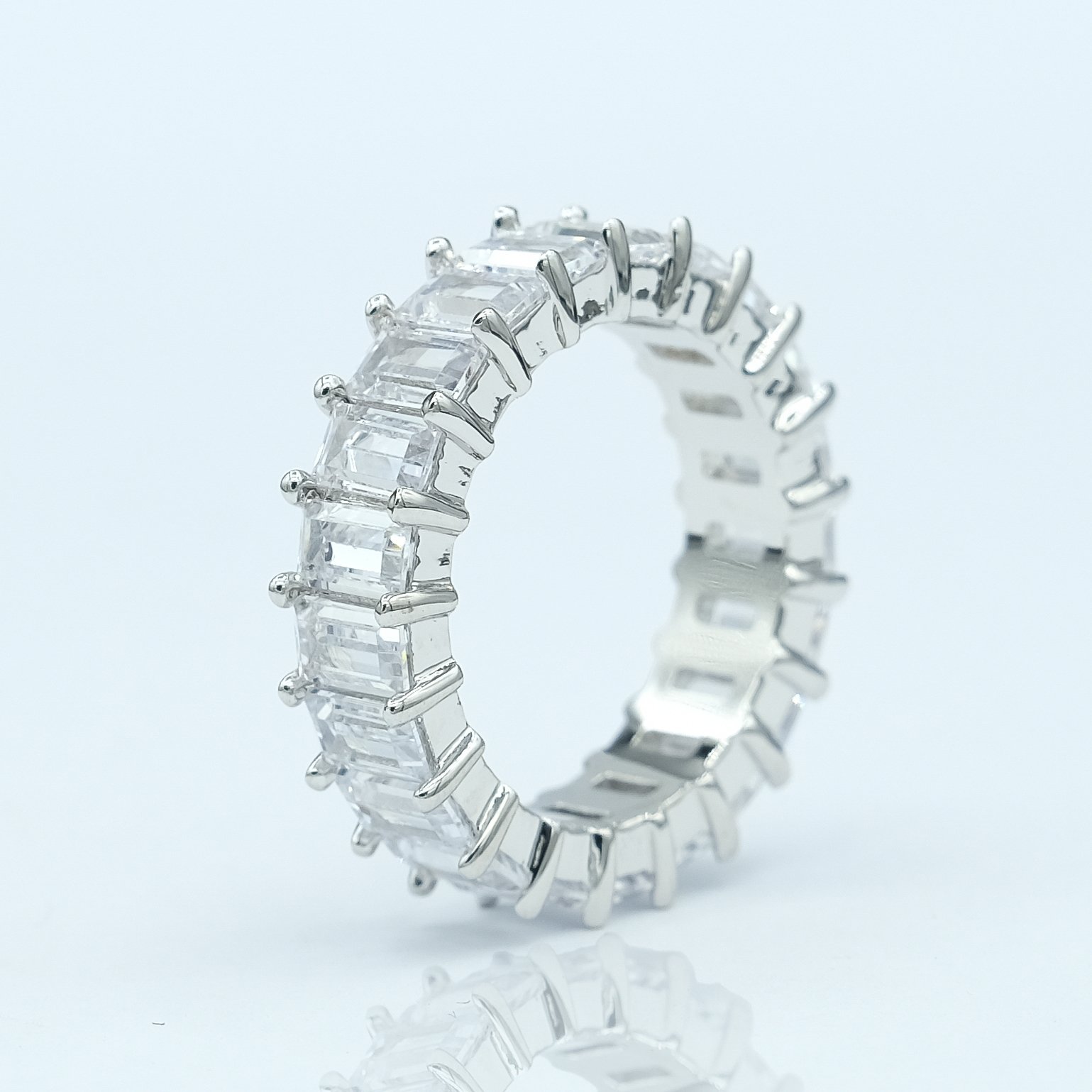 Baguette Silver Ring