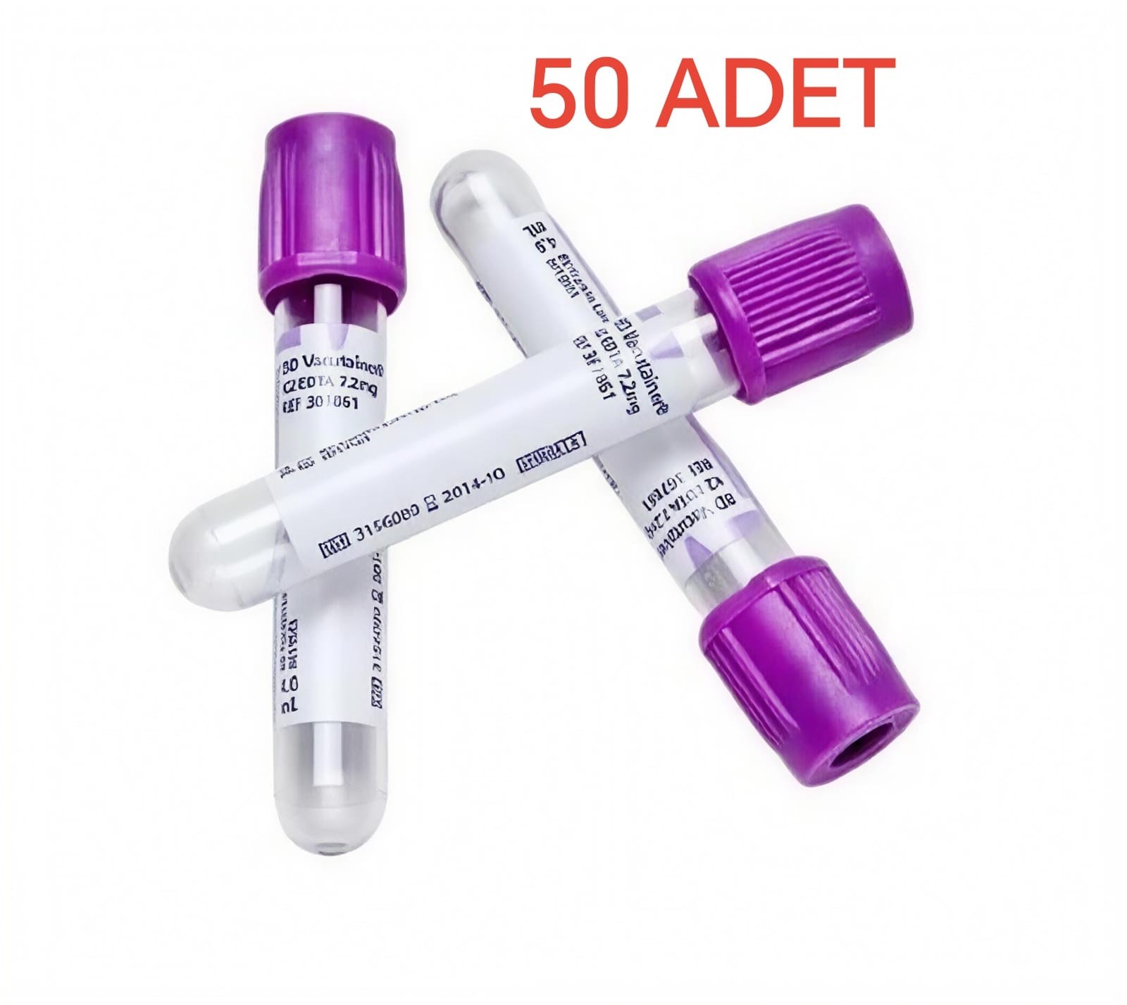KAN ALMA TÜPÜ MOR 0.5 ML K3 EDTALI 50 ADET