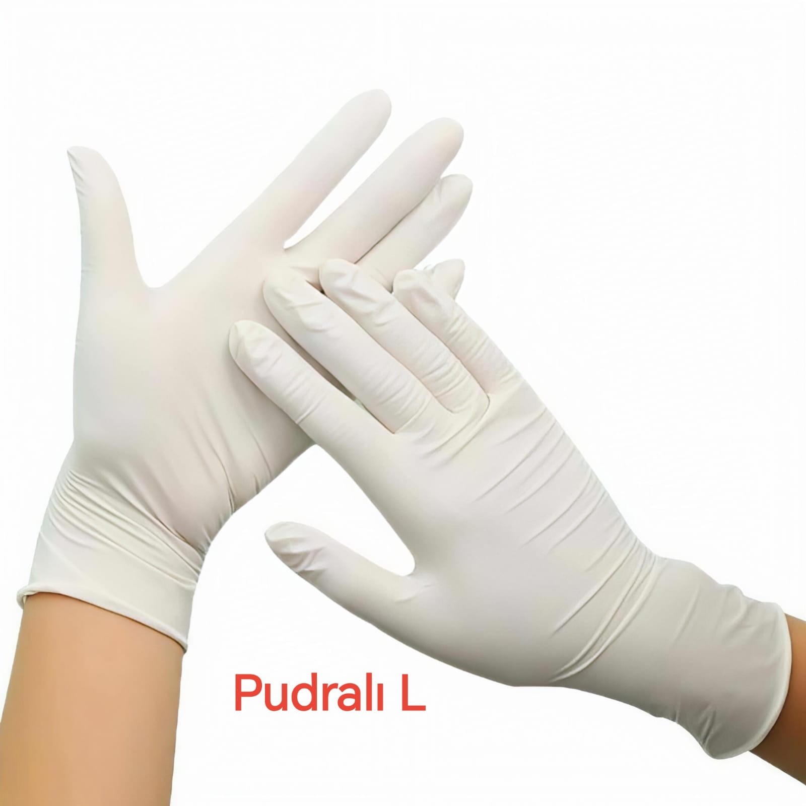 LATEKS PUDRALI MUAYENE ELDİVENİ BEYAZ RENK 100'LÜ - LARGE