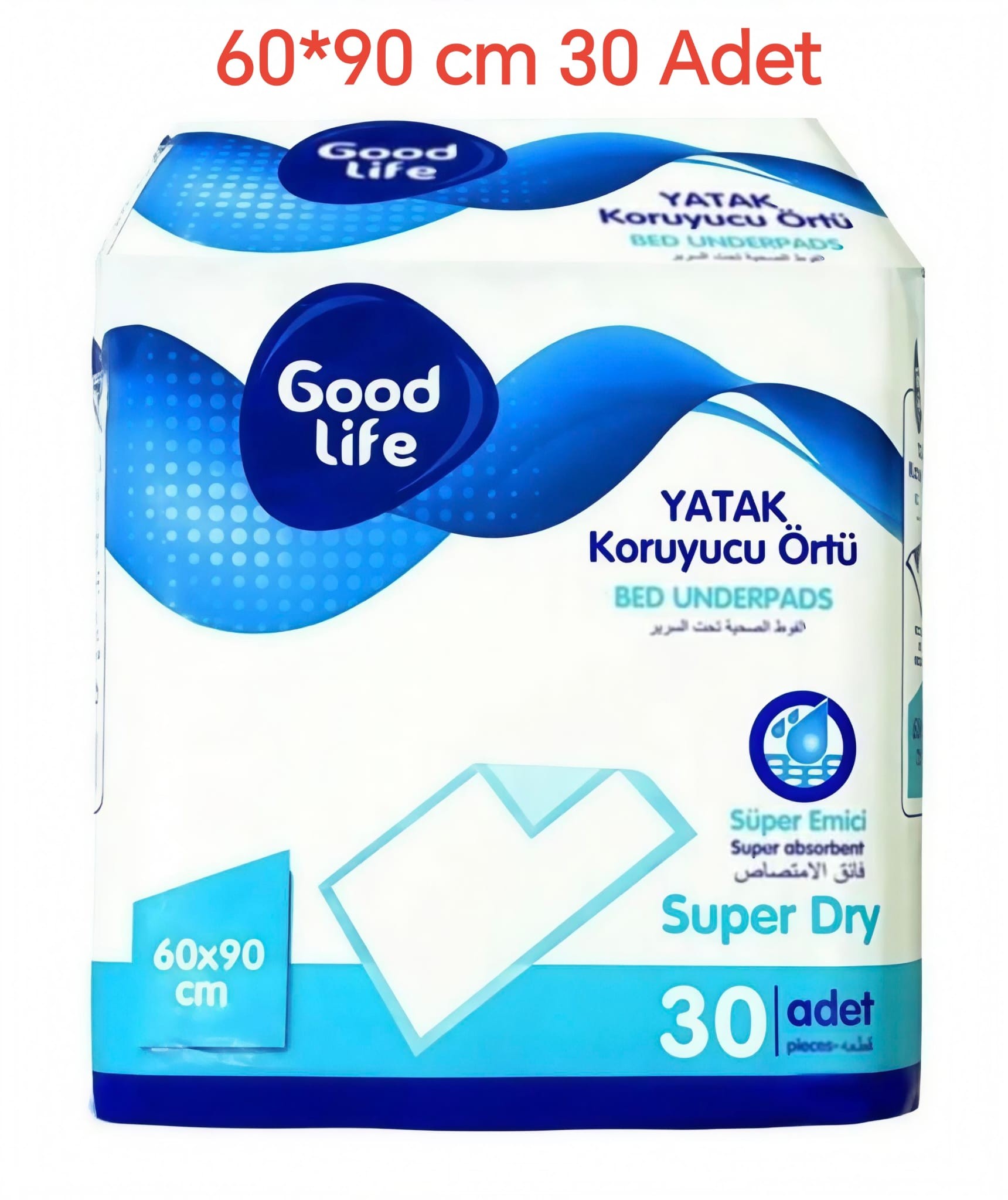 GOODLİFE YATAK KORUYUCU ÖRTÜ SERME BEZ 60*90 CM 30 ADET