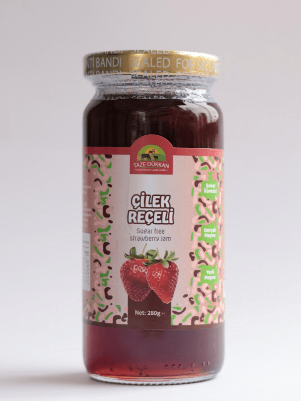 Şeker İlavesiz Çilek Reçeli 280 g
