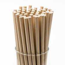 8 MM x 197 MM Kraft Kağıt Pipet-100 Adet Sargısız